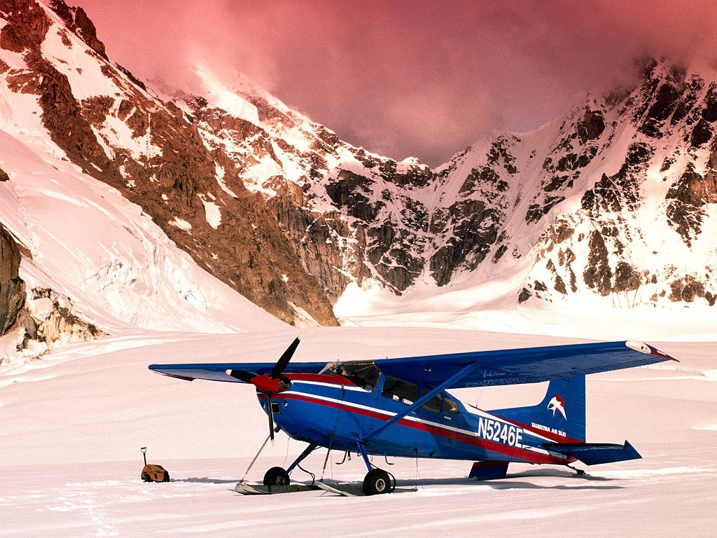 Cessna 185 Ski Plane, Mount McKinley, Alaska